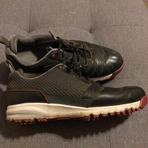 FJ Foot Joy Spiked Golf Shoes Men’s Size 9 Black / Red / White Golfing